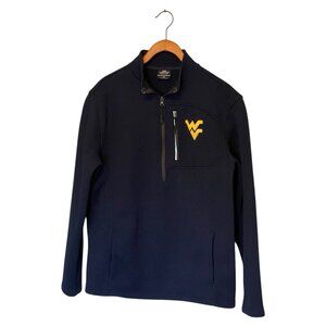 West Virginia Mountaineers Blue 1/2 Zip Pullover Men's Size M Colosseum